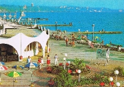 Пляж туркомплекса Дагомыс. Фото периода СССР.